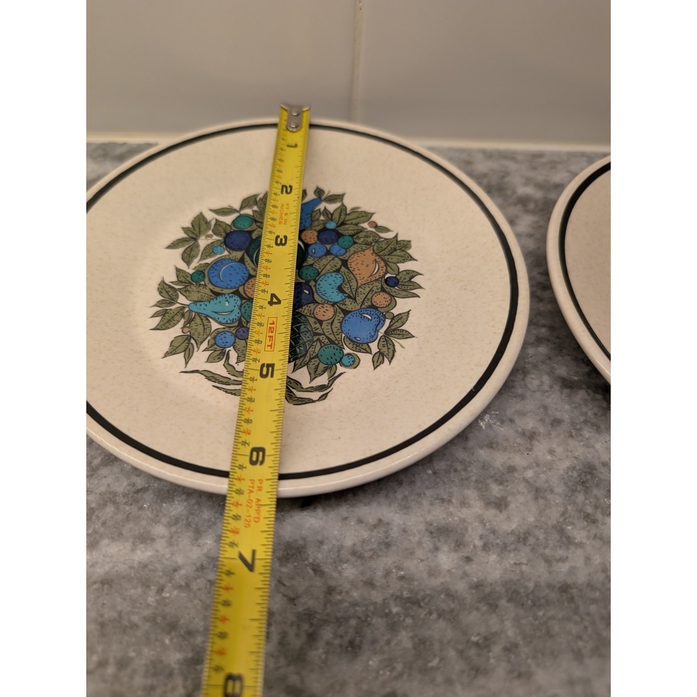 Set of 2 Vintage Lenox TemperWare 6in "Fall Bounty" Small Plates - Picture 4 of 4